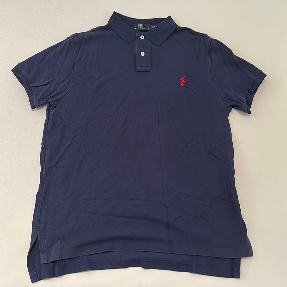 Classic Ralph Lauren Navy & Red Polo (Men’s Large)